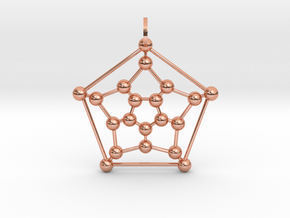 Dodecahedron Pendant in Polished Copper