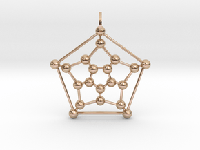 Dodecahedron Pendant in 9K Rose Gold 