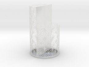 Toothbrush Holder in Clear Ultra Fine Detail Plastic