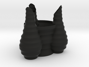 Toothbrush Holder in Black Smooth PA12