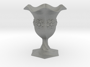 Cup Vase  in Gray PA12