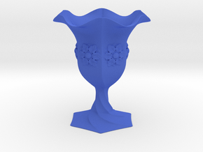 Cup Vase  in Blue Smooth Versatile Plastic