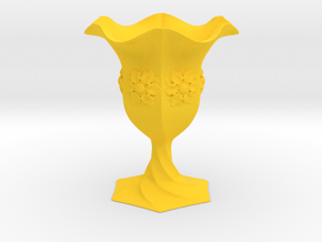 Cup Vase  in Yellow Smooth Versatile Plastic