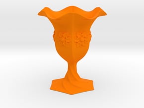 Cup Vase  in Orange Smooth Versatile Plastic