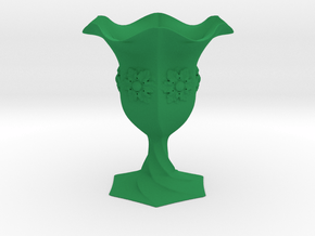 Cup Vase  in Green Smooth Versatile Plastic