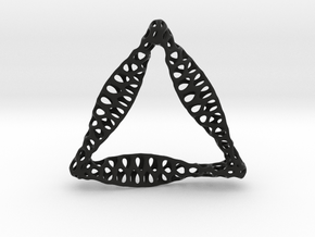 Triangular Pendant in Black Smooth PA12