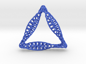 Triangular Pendant in Blue Smooth Versatile Plastic