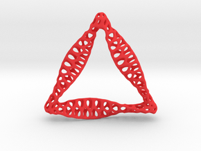 Triangular Pendant in Red Smooth Versatile Plastic
