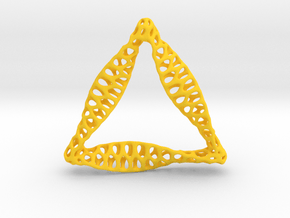 Triangular Pendant in Yellow Smooth Versatile Plastic