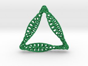 Triangular Pendant in Green Smooth Versatile Plastic