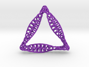 Triangular Pendant in Purple Smooth Versatile Plastic