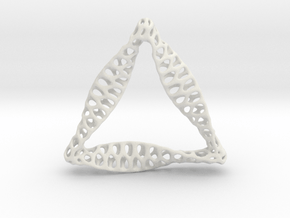 Triangular Pendant in White Natural TPE (SLS)