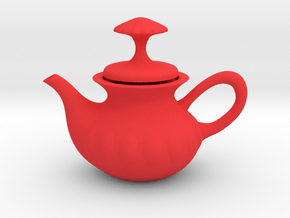 Decorative Teapot in Red Smooth Versatile Plastic