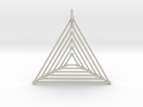 Nested Triangles Pendant in Natural Sandstone