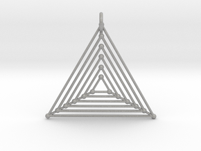 Nested Triangles Pendant in Aluminum