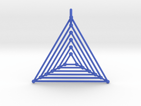 Nested Triangles Pendant in Blue Smooth Versatile Plastic
