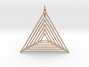 Nested Triangles Pendant in 9K Rose Gold 