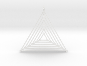 Nested Triangles Pendant in Clear Ultra Fine Detail Plastic