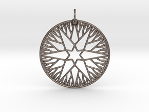 Rootstar Pendant in Polished Bronzed-Silver Steel