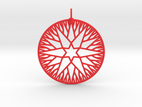 Rootstar Pendant in Red Smooth Versatile Plastic
