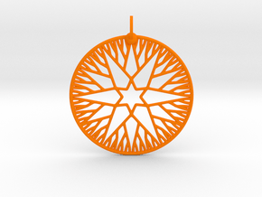 Rootstar Pendant in Orange Smooth Versatile Plastic