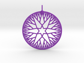 Rootstar Pendant in Purple Smooth Versatile Plastic