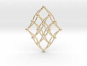 Hasse D. Pendant in 14k Gold Plated Brass