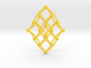 Hasse D. Pendant in Yellow Smooth Versatile Plastic
