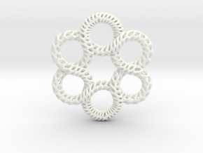 2SK Pendant in White Smooth Versatile Plastic