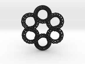2SK Pendant in Black Smooth Versatile Plastic