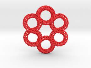 2SK Pendant in Red Smooth Versatile Plastic