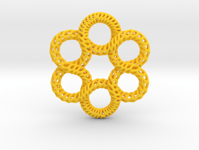 2SK Pendant in Yellow Smooth Versatile Plastic