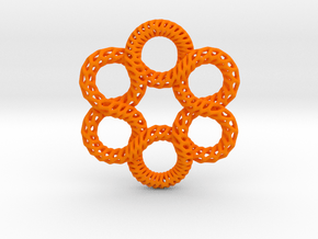 2SK Pendant in Orange Smooth Versatile Plastic