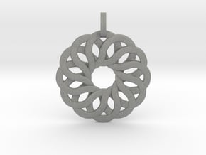 Rosette Pendant in Gray PA12