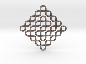 Endless Knot Pendant in Polished Bronzed-Silver Steel