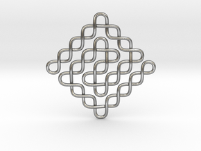 Endless Knot Pendant in Natural Silver