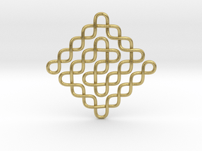 Endless Knot Pendant in Natural Brass
