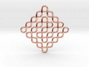 Endless Knot Pendant in Polished Copper