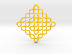 Endless Knot Pendant in Yellow Smooth Versatile Plastic