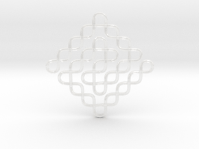 Endless Knot Pendant in Clear Ultra Fine Detail Plastic