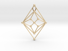 GH Pendant in 14k Gold Plated Brass
