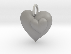 2 Hearts Pendant in Accura Xtreme