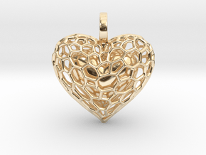 Inner Heart Pendant in 14k Gold Plated Brass