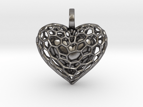 Inner Heart Pendant in Processed Stainless Steel 17-4PH (BJT)