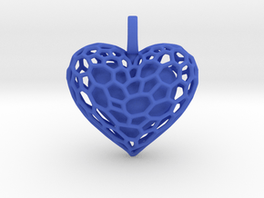 Inner Heart Pendant in Blue Smooth Versatile Plastic