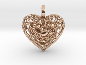 Inner Heart Pendant in 9K Rose Gold 