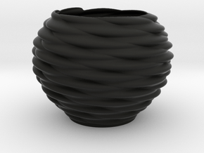 Vase Pn1633 in Black Smooth Versatile Plastic