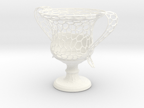 Wire Amphora in White Smooth Versatile Plastic