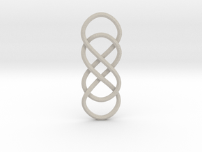 Double Infinity pendant in Natural Sandstone