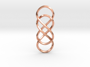 Double Infinity pendant in Natural Copper